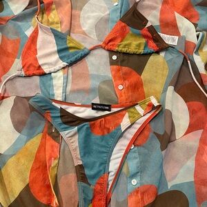 Pretty Little Thing bathing suit set with matching cover up